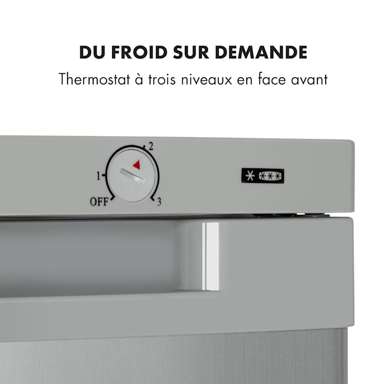 Garfield XXL Eco congélateur 81 l A++ 3 tiroirs thermostat Argent