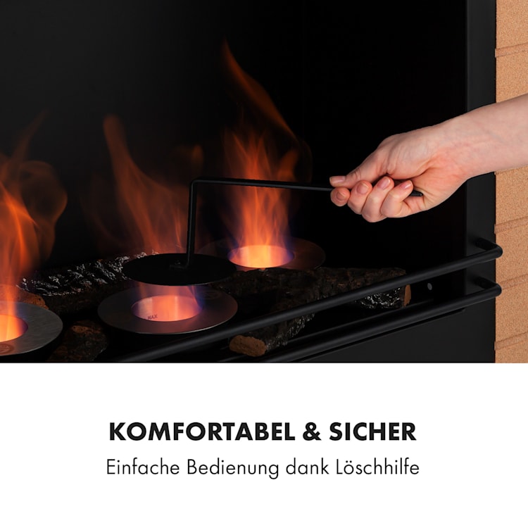 Phantasma Brickline Ethanol-Kamin 3,4 kW Backstein-Optik MDF