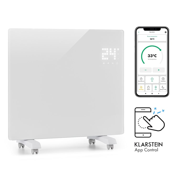 Bornholm, Single Smart, Convection Heater, 1000W, App Control, White White