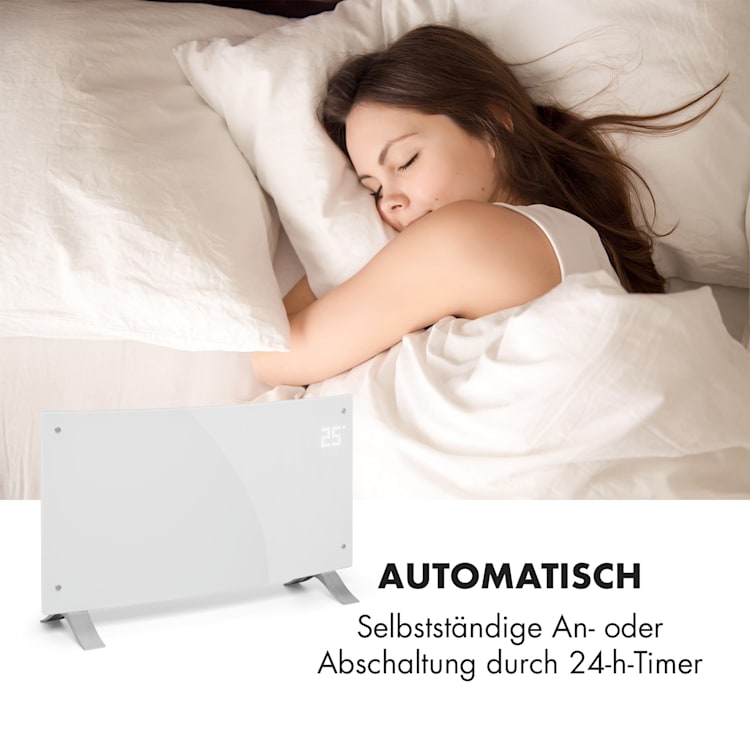 Bornholm Curved Smart Konvektionsheizgerät 2000W App-Steuerung Timer Weiß