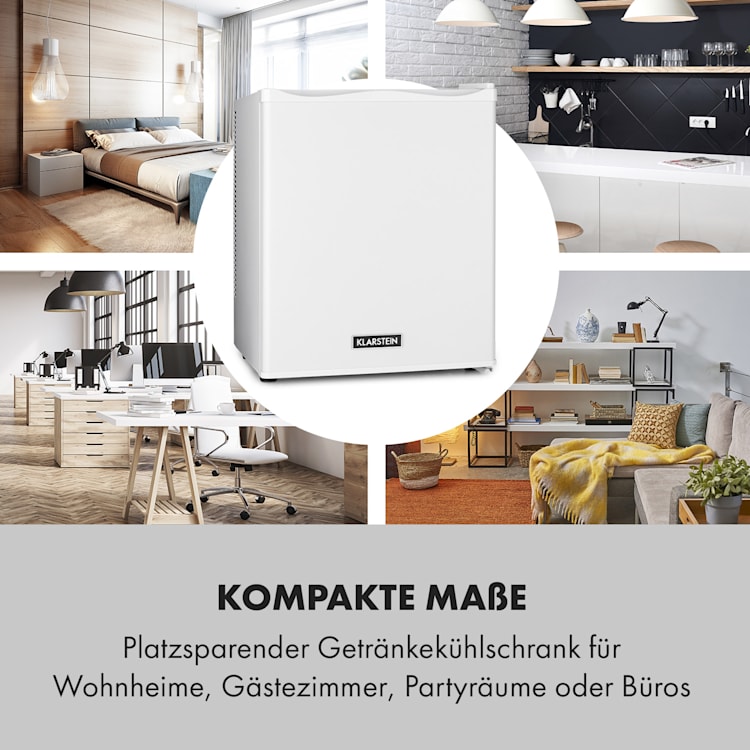 Happy Hour Minibar 5-15°C EEK G 25dB LED-Licht 30 Ltr | Weiß