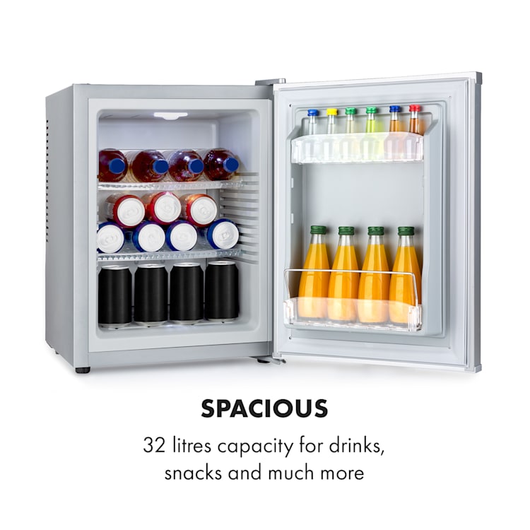 Happy Hour 33 Minibar 33L 5-15°C EEK G 25dB LED light 33 Ltr | Silver