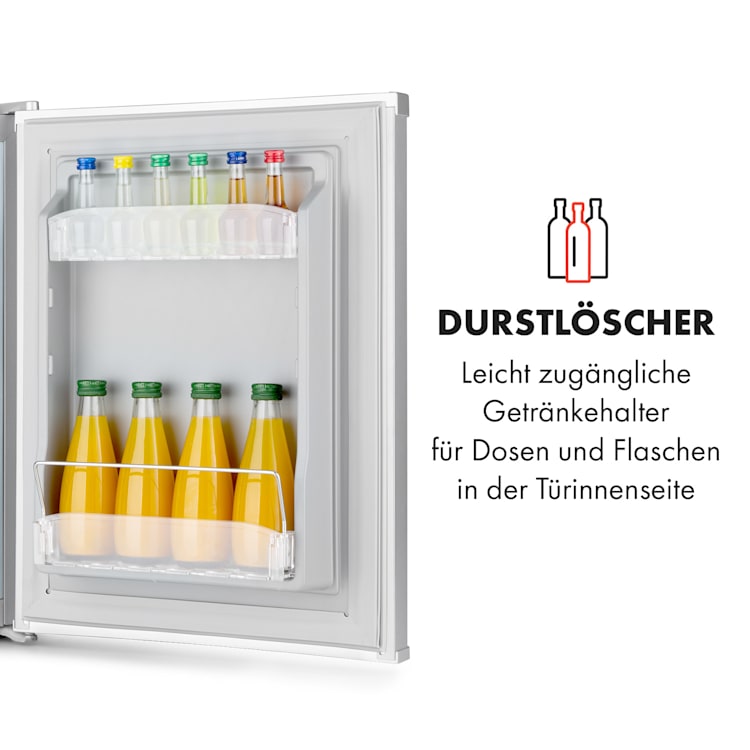 Klarstein Happy Hour Minibar 40L 5-15°C 23 dB LED-Licht 40 Ltr | Silber