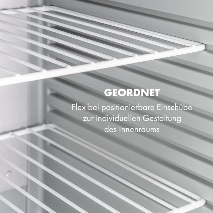 Klarstein Happy Hour Minibar 40L 5-15°C 23 dB LED-Licht 40 Ltr | Silber