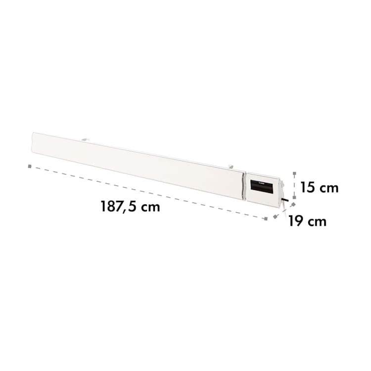 Klarstein Comic Beam Smart 30, infračervený ohřívač, 3000 W, ovládání přes aplikaci, bílý Bílá | 3000 W