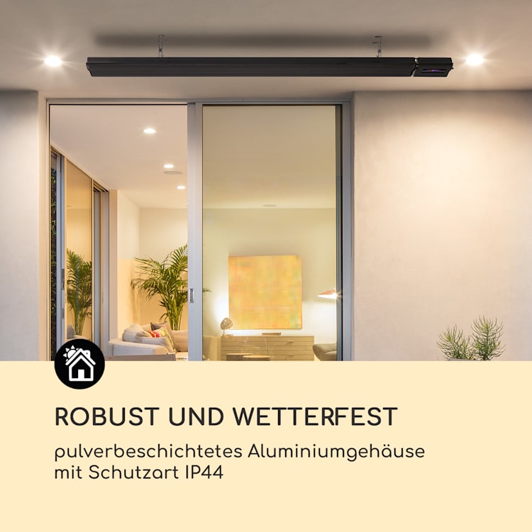Cosmic Beam Smart 30 Infrarot-Heizstrahler 3000W App-Steuerung Fernbedienung 3000 W | Schwarz