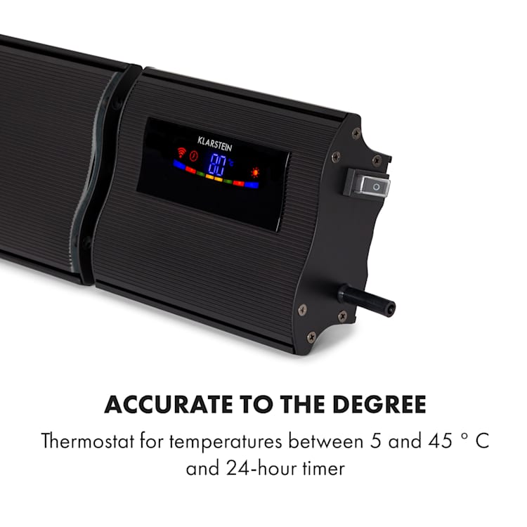 Klarstein Cosmic Beam Smart 30, încălzitor cu infraroșu, 3000 W, control prin aplicație, negru Negru | 3000 W