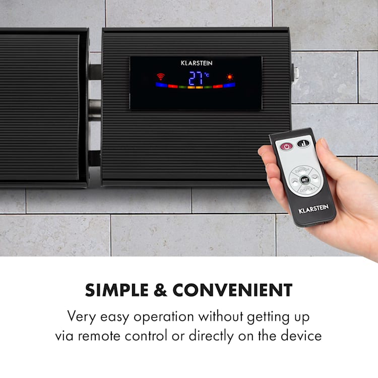 Klarstein Cosmic Beam Smart 30, încălzitor cu infraroșu, 3000 W, control prin aplicație, negru Negru | 3000 W