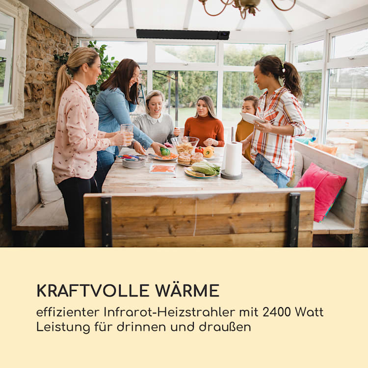 Cosmic Beam Smart 24 Infrarot-Heizstrahler 2400W App-Steuerung Fernbedienung Schwarz | 2400 W