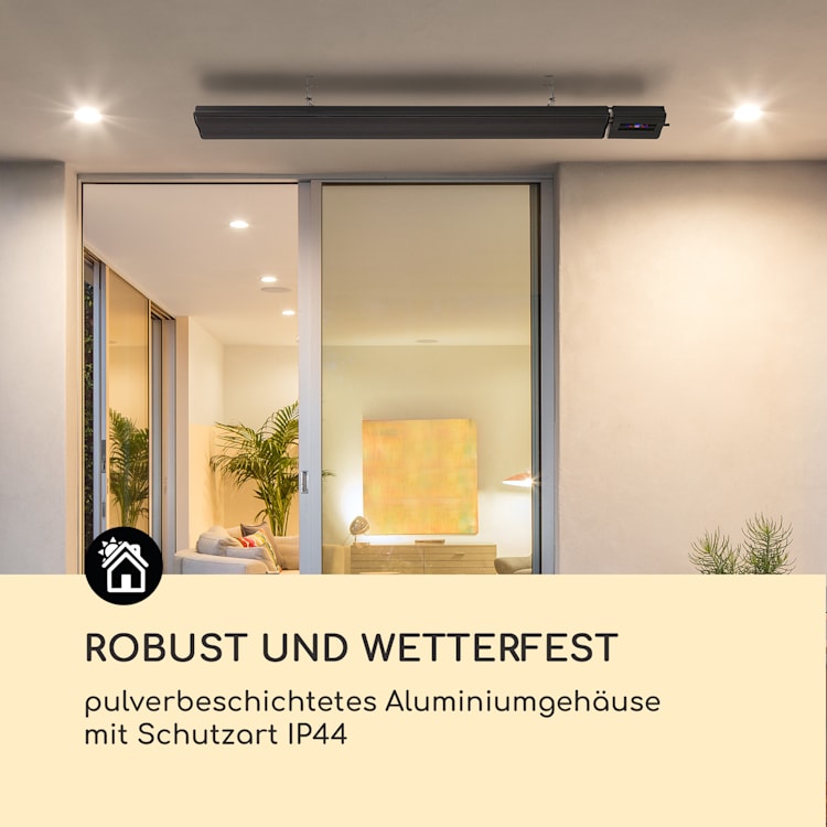 Cosmic Beam Smart 24 Infrarot-Heizstrahler 2400W App-Steuerung Fernbedienung Schwarz | 2400 W