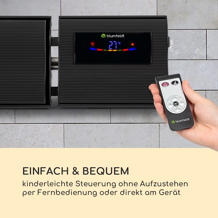 Cosmic Beam Smart 24 Infrarot-Heizstrahler 2400W App-Steuerung Fernbedienung Schwarz | 2400 W