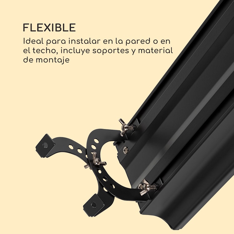 Calefactor radiante de infrarrojos Cosmic Beam Smart 24, 2400 W, control App, mando a distancia 2400 W | Negro
