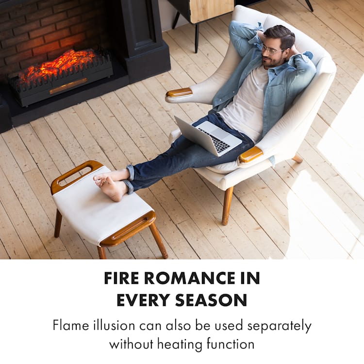 Kamini FXL Electric Fireplace Insert 1000/2000W 2W LED black 65 cm