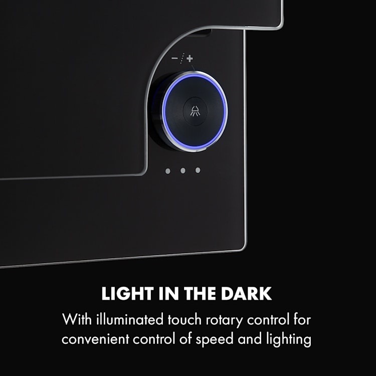 Amelia Extractor Hood 123 W 60x48x23.5cm LED Touch-sensitive Rotary knob black 60 cm | Black