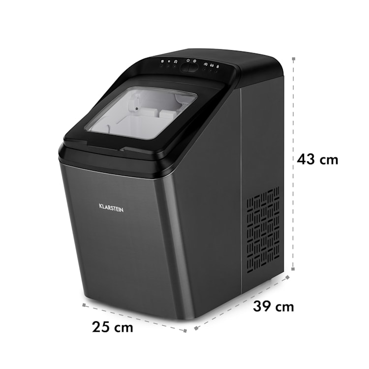 Partytime Máquina de Cubos de Gelo 15kg/24h Aço inoxidável Preto