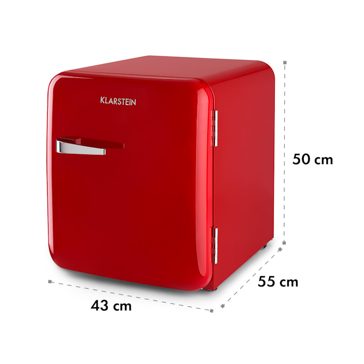 Audrey Mini 2in1 Kühlschrank EEC F Gefrierfach LED Rot