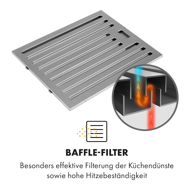 Purista Americana Dunstabzugshaube Baffle-Filter 306 m³/h