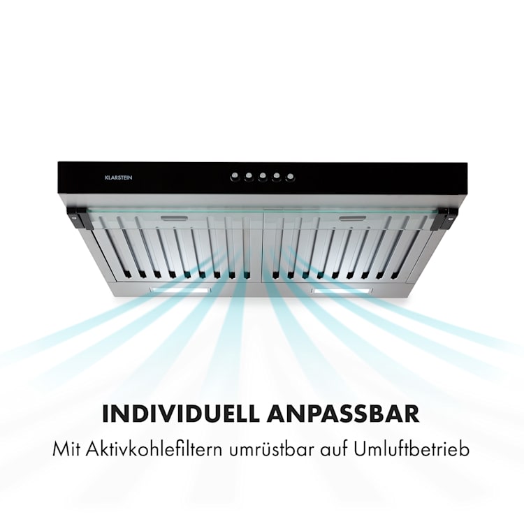 Purista Americana Dunstabzugshaube Baffle-Filter 306 m³/h