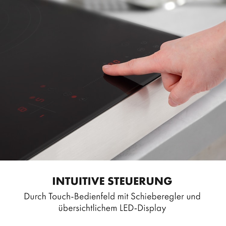 TrinityCook Hybrid Kombikochplatte 3400W Touch Control Glas