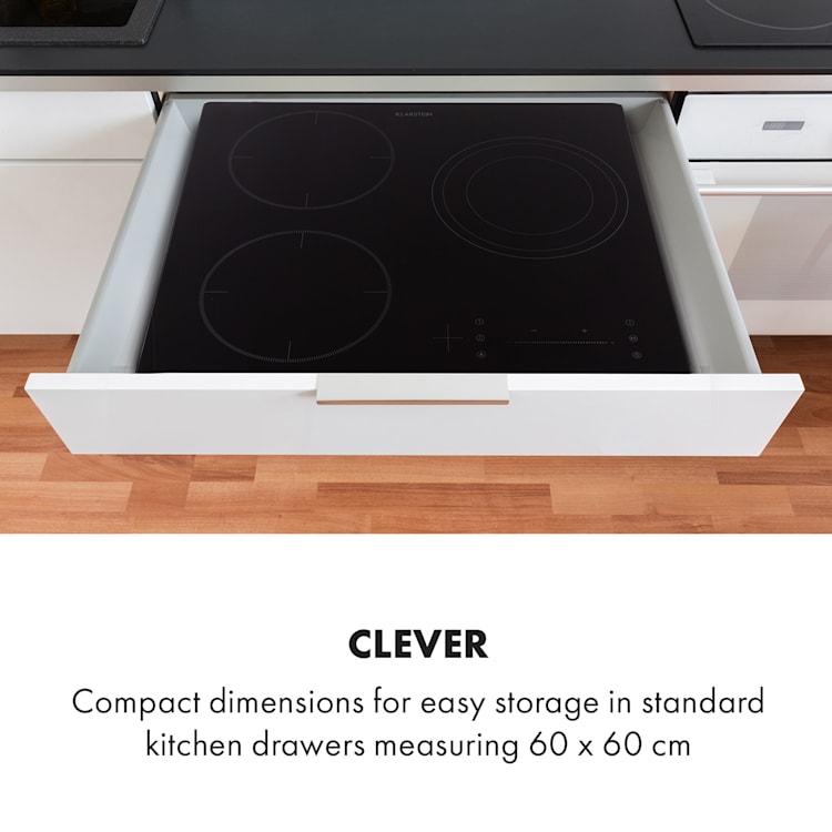 TrinityCook Hybrid, kombinált főzőlap, 3400 W, érintésvezérlő, üveg