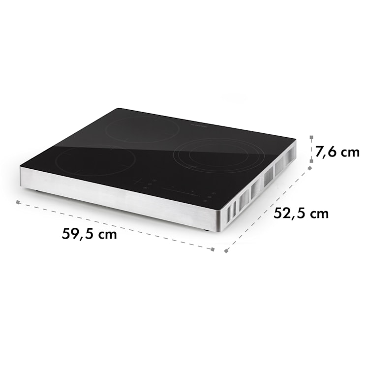 TrinityCook Hybrid Kombikochplatte 3400W Touch Control Glas