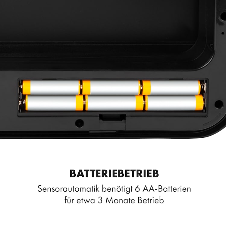 Royal Trash Matte Black Sensor-Mülleimer 72 Liter Edelstahl Matt-Schwarz