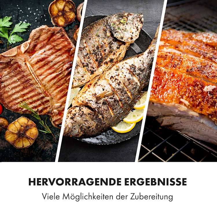 Sauenland Mini Rotisserie-Grill Drehspieß 4W 12kg max. Edelstahl