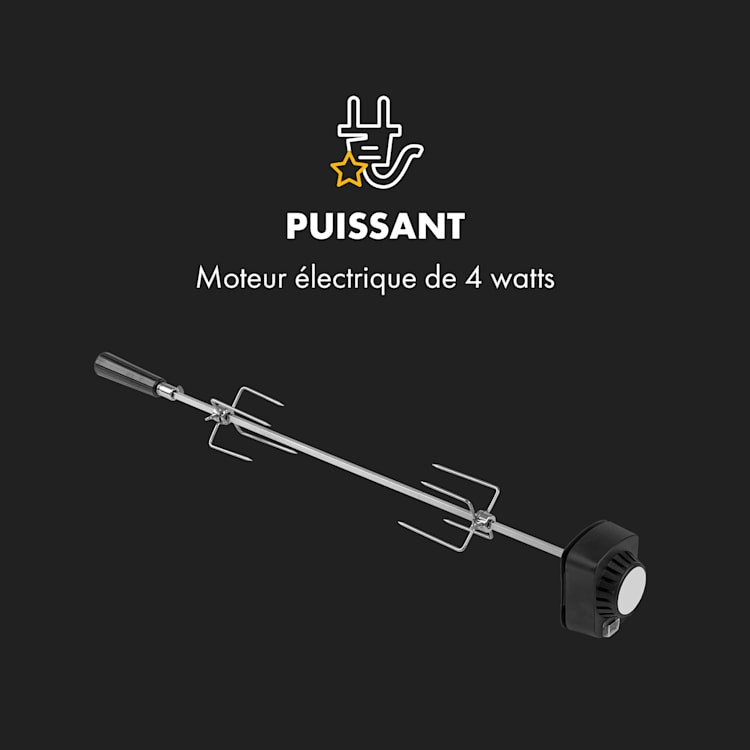 Sauenland mini gril rôtissoire 4W 12 kg max. inox