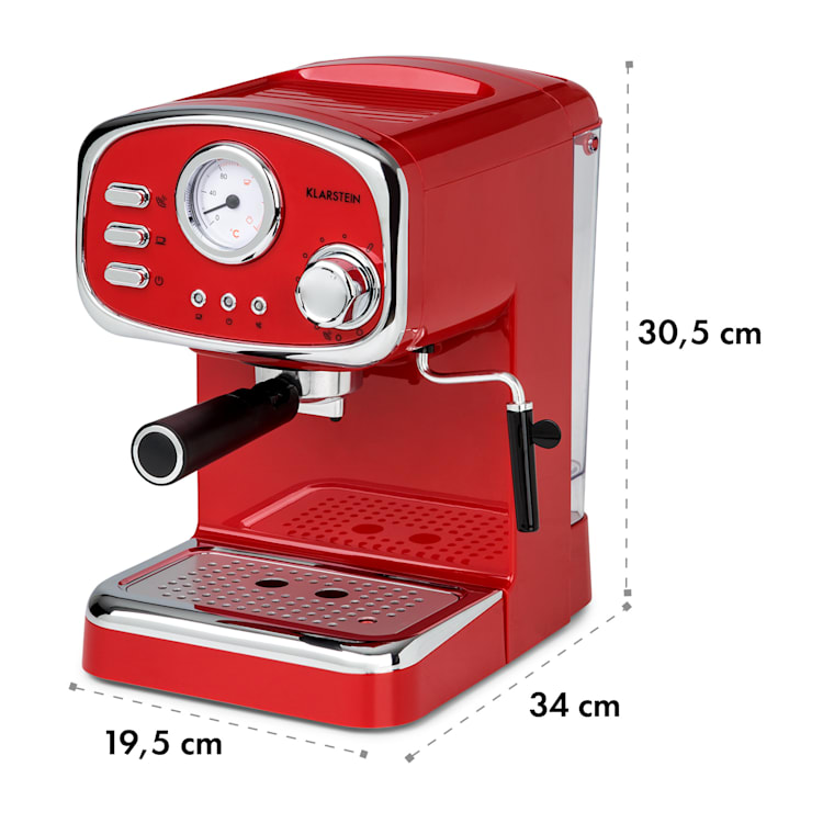 Espressionata Gusto Espressomaschine 1100W 15 Bar Druck Rot