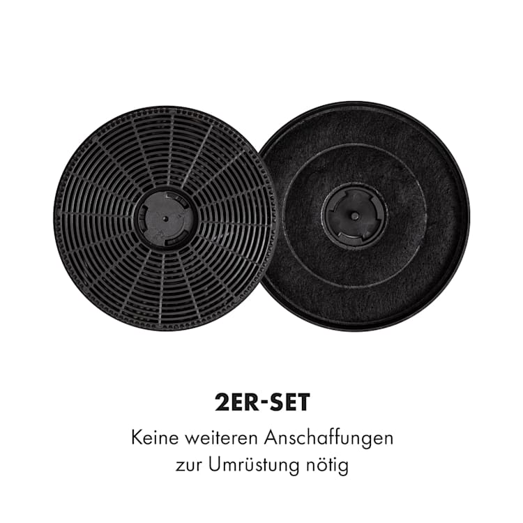 Aktivkohlefilter für Dunstabzugshauben 2 x Filter Umluftbetrieb