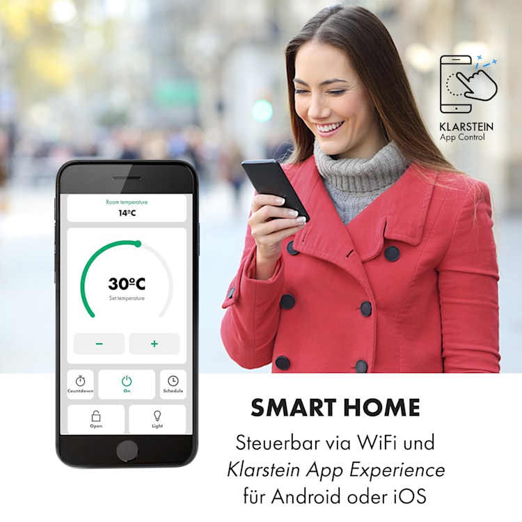 Bansin Smart 1500 Konvektionsheizgerät 1500W App-Steuerung 1500 W | Schwarz