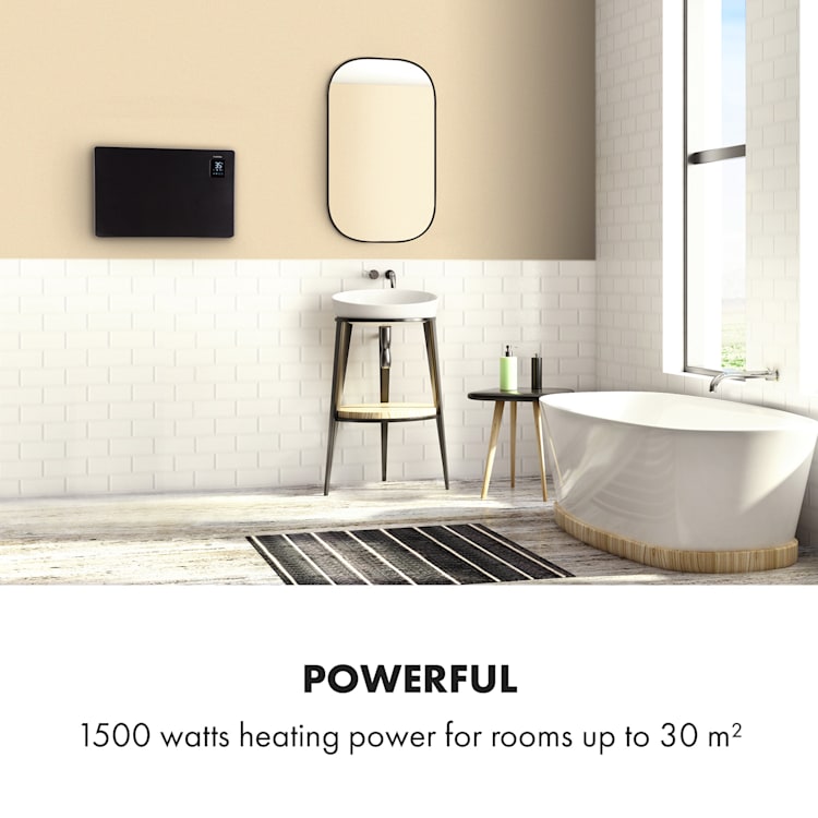 Bansin Smart 1500, konvektor, 1500W, vezérlés alkalmazás segítségével Fekete | 1500 W