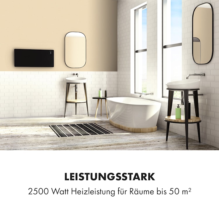 Bansin Smart 2500 Konvektionsheizgerät 2500W App-Steuerung 2500 W | Schwarz