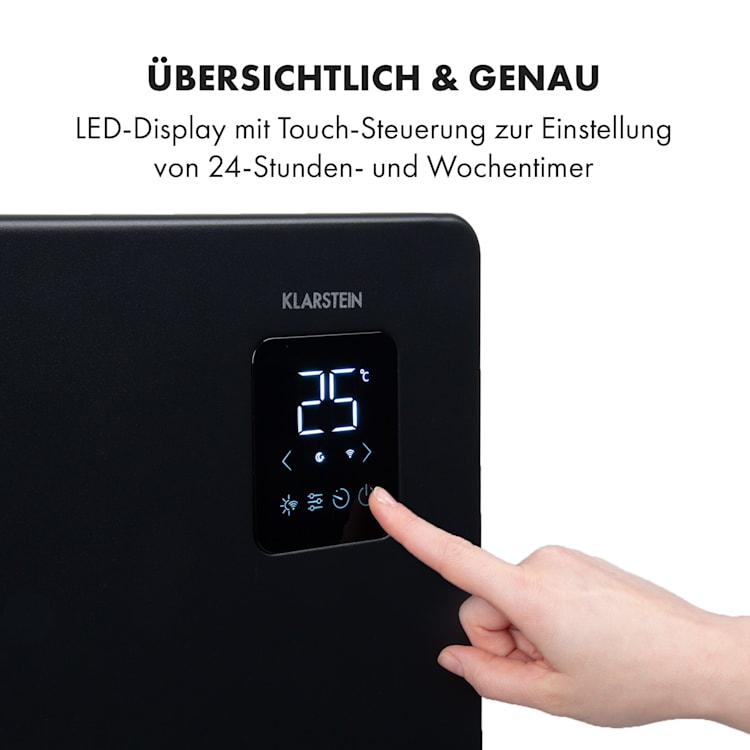 Bansin Smart 2500 Konvektionsheizgerät 2500W App-Steuerung 2500 W | Schwarz