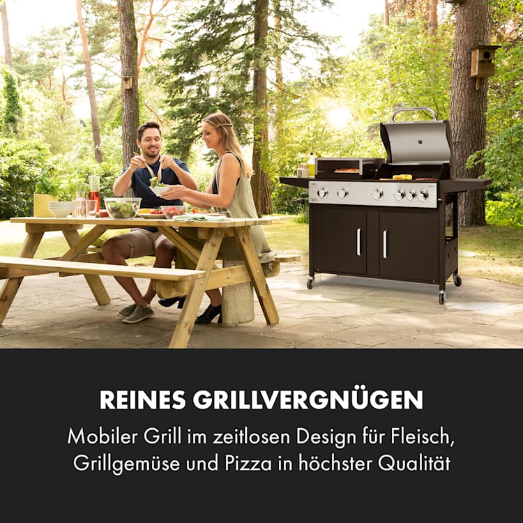 Kingsville XL Kombigrill Gas Pizzaofen 20,5kW 5+1 Brenner