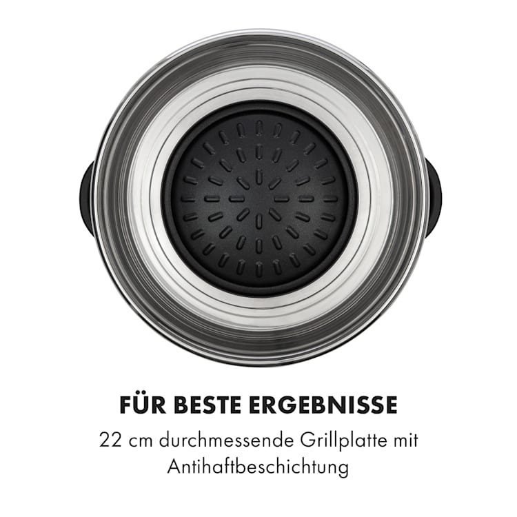 Szechuan 2-in-1 Hot Pot und Grillplatte 5l Vol. 1350 / 600 W Schwarz
