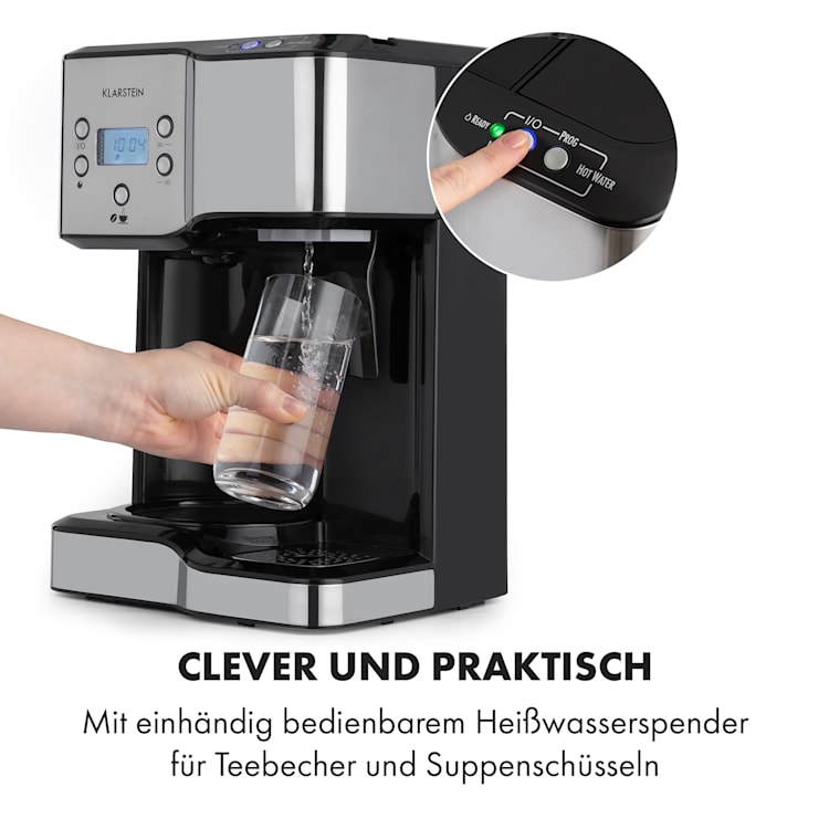 Caldetto Kaffeemaschine 1900W Heißwasserspender
