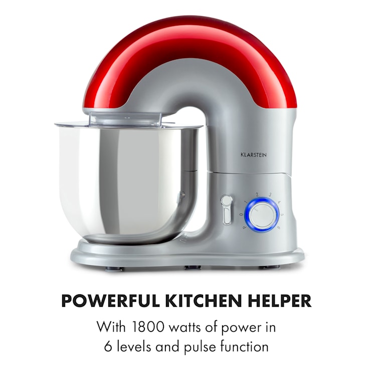 Delfino Robot de cocina 1800 W 6 niveles 7 L Plata
