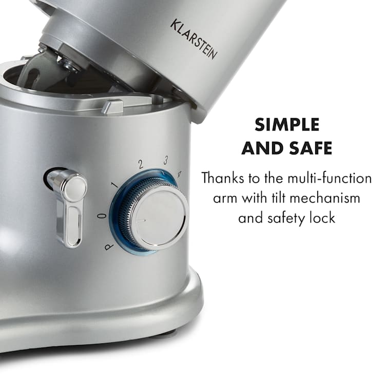 Delfino Robot de cocina 1800 W 6 niveles 7 L Plata