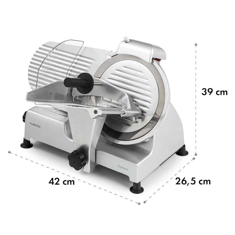 Carpaccio Schneidemaschine 240W 0-12mm 200x155mm Edelstahl Silber