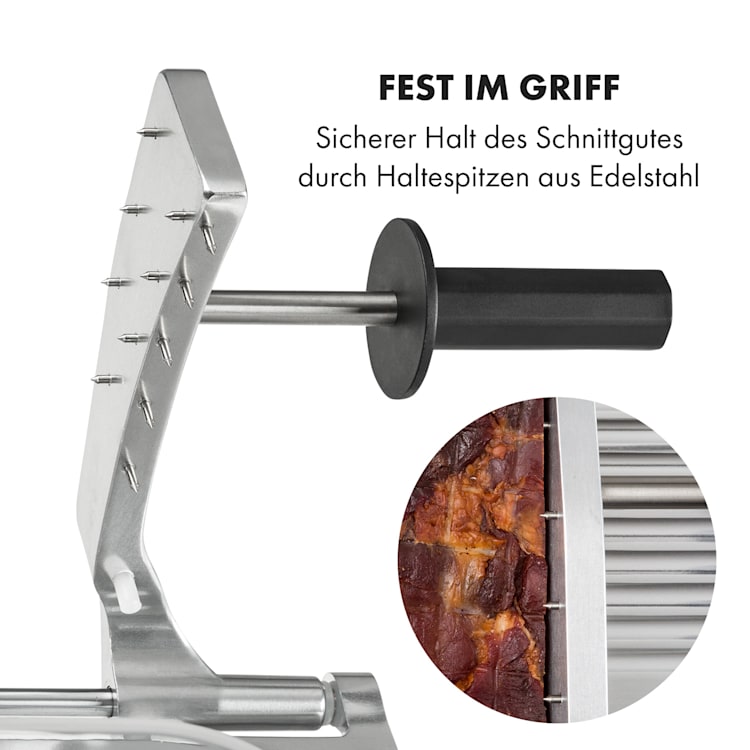 Carpaccio Schneidemaschine 240W 0-12mm 200x155mm Edelstahl Rot