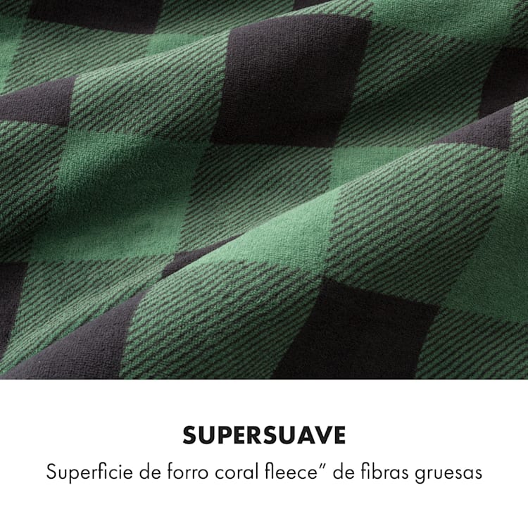 Dr. Watson XXL Manta eléctrica 120W 200x180cm Carolina Gris Gris Estampado | XXL