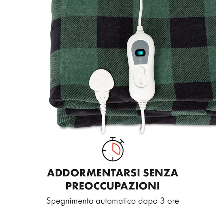Dr. Watson XXL, Coperta Termica, 200x180cm, Coral Fleece, 120W, rombi grigi Grigio A Fantasia | XXL
