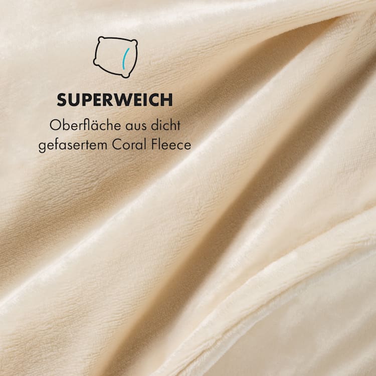 Slanket Heizdecke mit Ärmeln 120W 155x180cm Coral Fleece