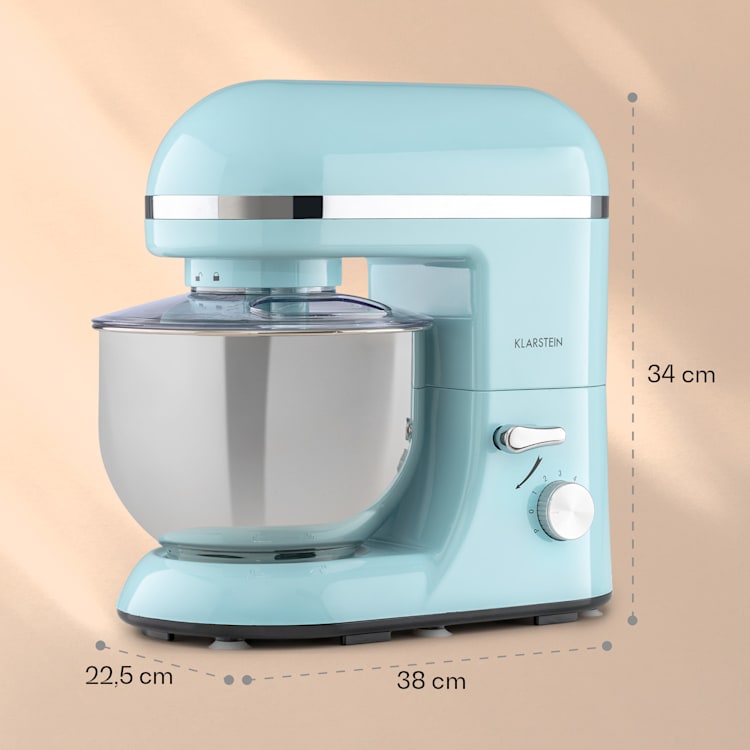 Robot de cocina Bella Elegance 2000 vatios / 2,7 CV / 5,2 litros, acero inoxidable, sin BPA Azul Pastel