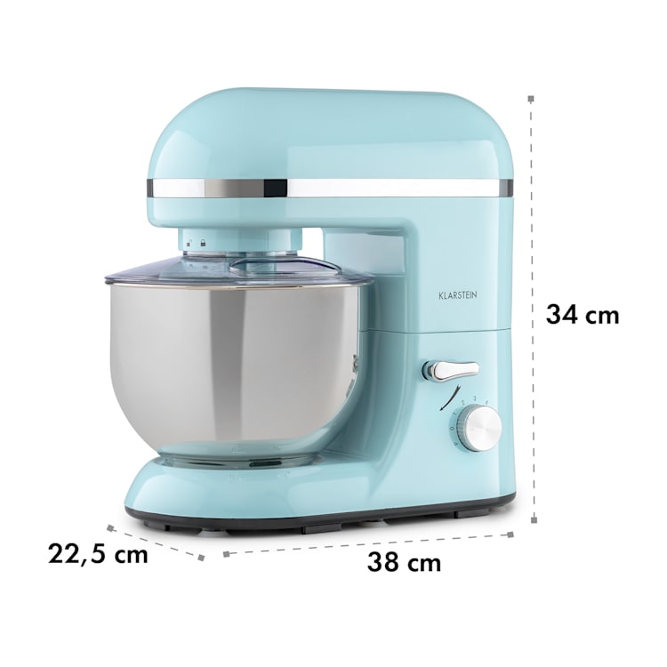 Bella Elegance Robot culinaire mélangeur 1300 W 1.7cv 6 vitesses 5 litres Bleu Pastel