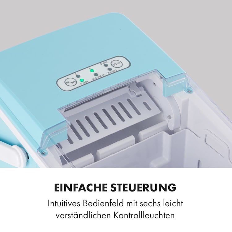 Arctic Porter Eiswürfelmaschine Bullet-Eis 12kg/24h Edelstahl Blau