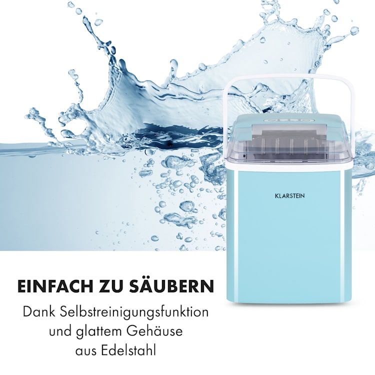 Arctic Porter Eiswürfelmaschine Bullet-Eis 12kg/24h Edelstahl Blau