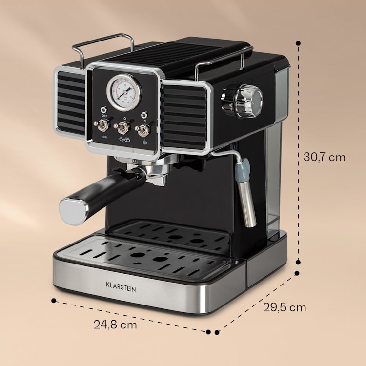 Gusto Classico Espressomaker 1350 Watt 20 Bar Druck Wassertank: 1,5 Liter Schwarz