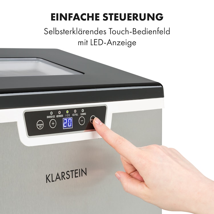 Icefestival Cube Eiswürfelbereiter 400W 1,9l 20kg/24h Eiswürfel